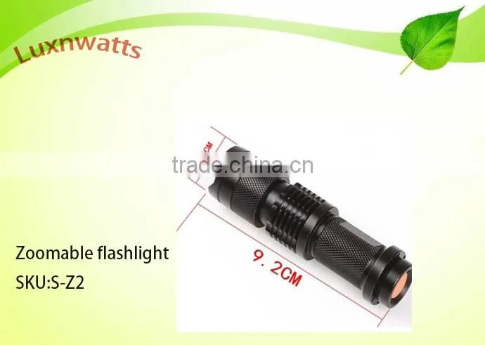 2016 Hot sales LED Light Source and 14500/AA Battery Type led torch light