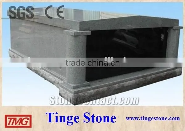 Granite mausoleum designs 6 feet tall roof