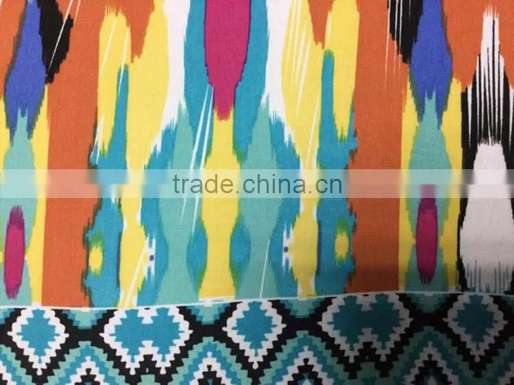 stock woven cotton rayon printed fabric wholesale