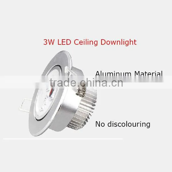 CE & ROSH approved 3W LED downlights with 2 years warranty