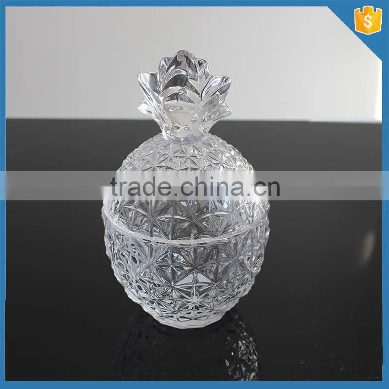 Christmas Gift pineapple shaped glass crystal candle jar