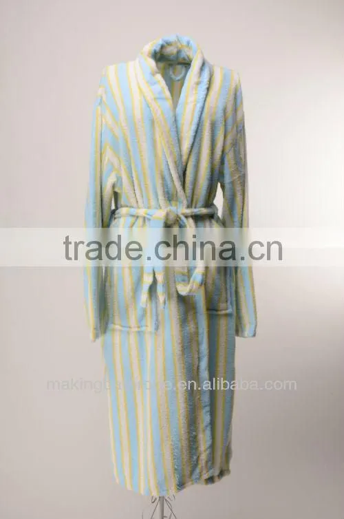colorful cotton terry towelling print bathrobe for men