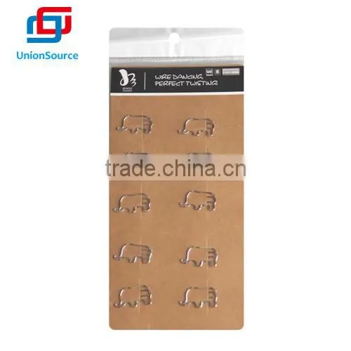 2015 New Mold Cute Elephant Shape Clips Wire Twisting
