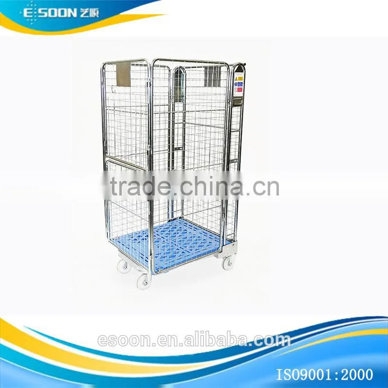 Customized supermarket Safe basket Metal rolling cage