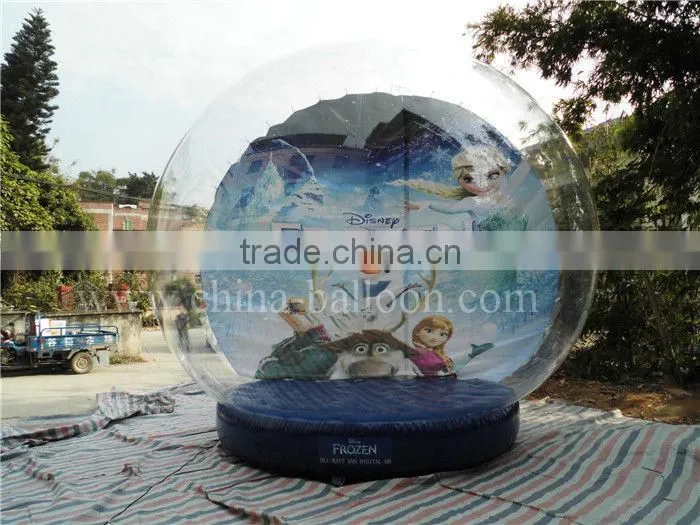 Christmas snow globe, inflatable snow ball,huge size inflatable snow globe cheap price