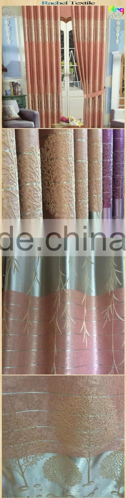 modern simple 100% polyester material flocked fabrics for blackout curtain/ sofa/cushion- silk like polyester material