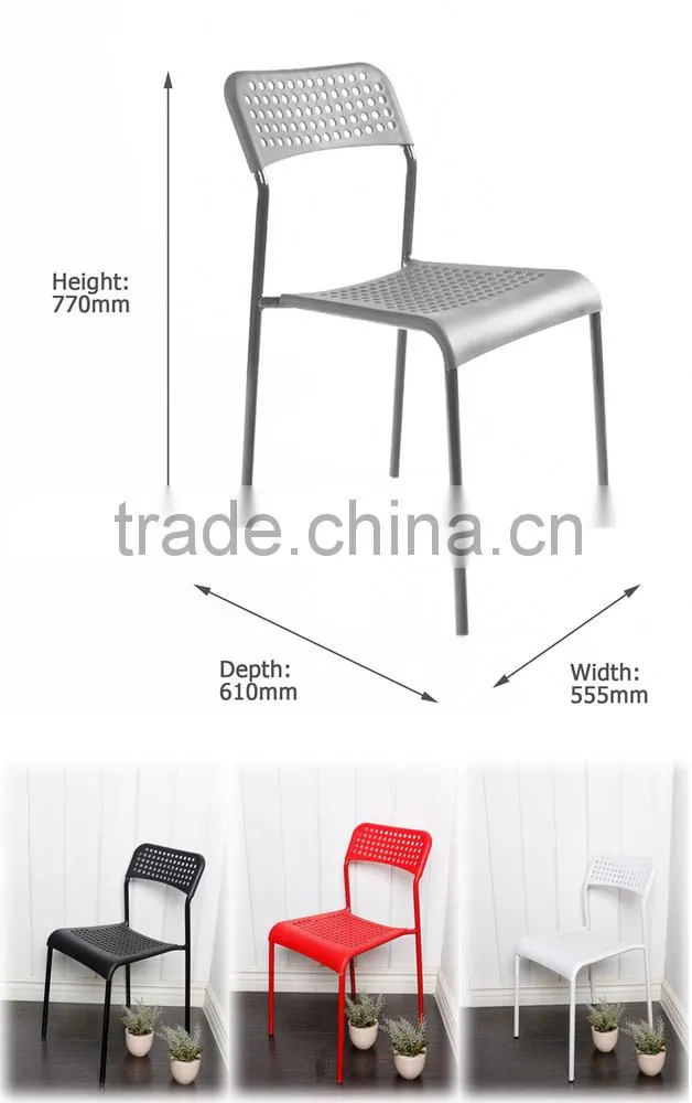 Hot sale cheap restaurant metal frame plastic chair PM055