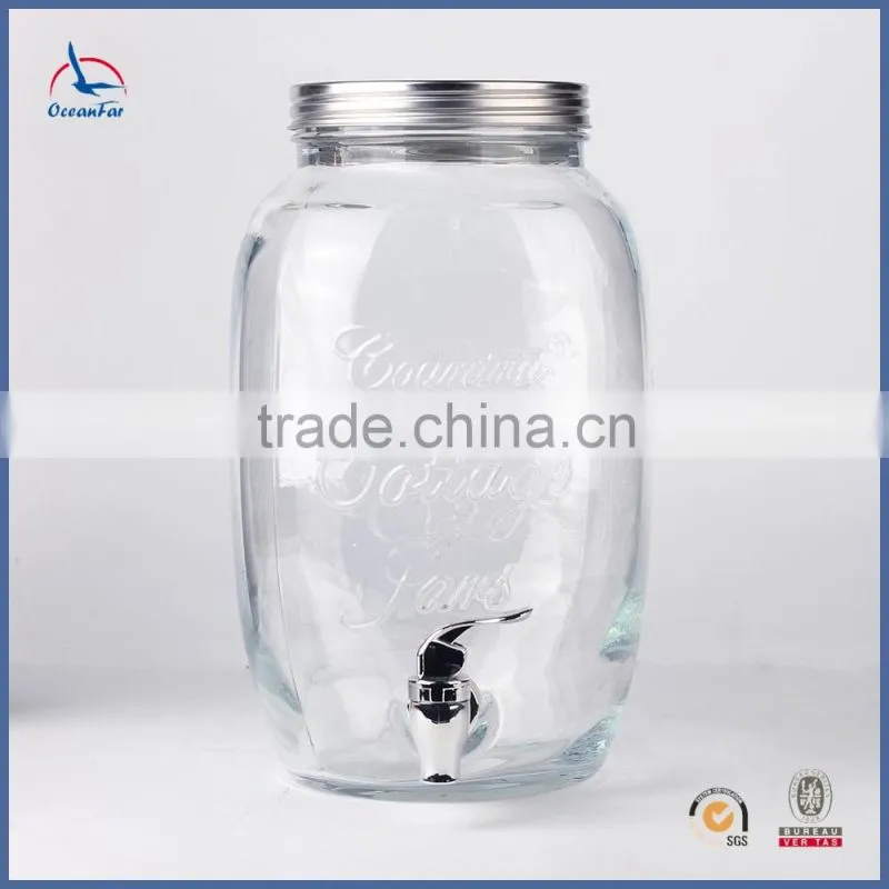 Screw Cap Glass Dispenser Hot selling Products Glass Drink Dispenser