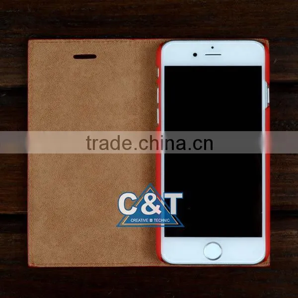 C&T Luxury pu leather wallet flip cover case for coolpad note3