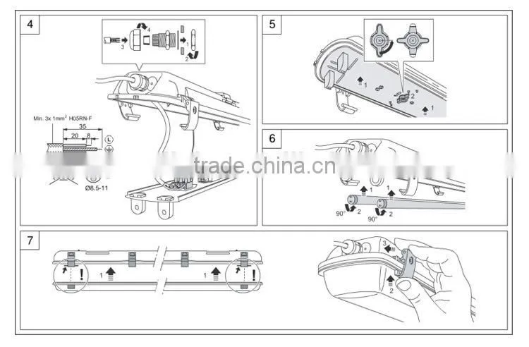 IP65 led tl armatuur waterproof led light