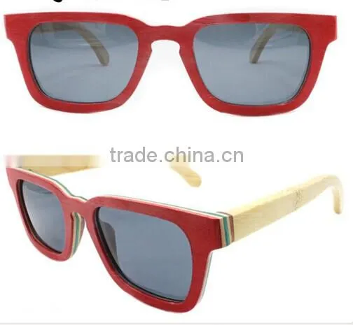 2014 custom handmade skateboard wood sunglasses
