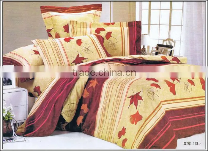 100% Cotton Reactive Printed Bedding Set Bed Sheet Duvet Cover--4pcs