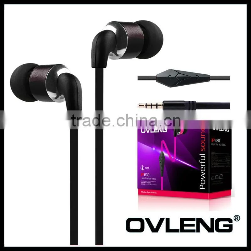 Colored earphone for smartphone with mic and volume control