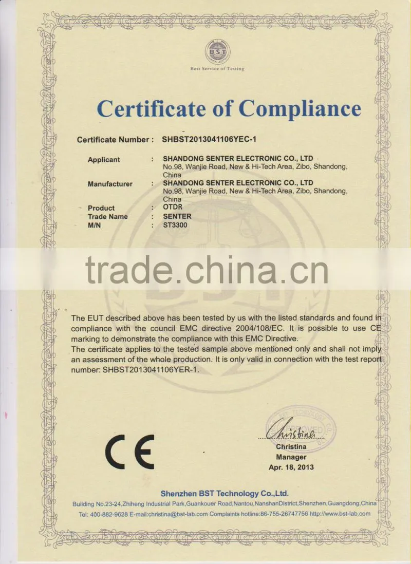 SENTER ST3300 fiber optic OTDR FTTH OTDR optic fiber palm OTDR