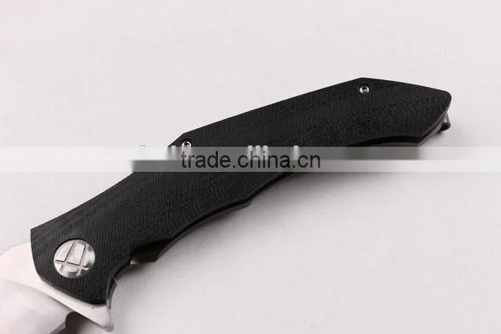 OEM outdoor G10 handle pocket knife with sanding surface