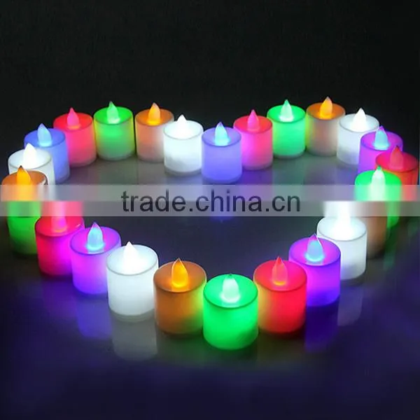 24Pcs / Box 7 Color Rechargeable Battery Operated Mini Tealight Candle LED