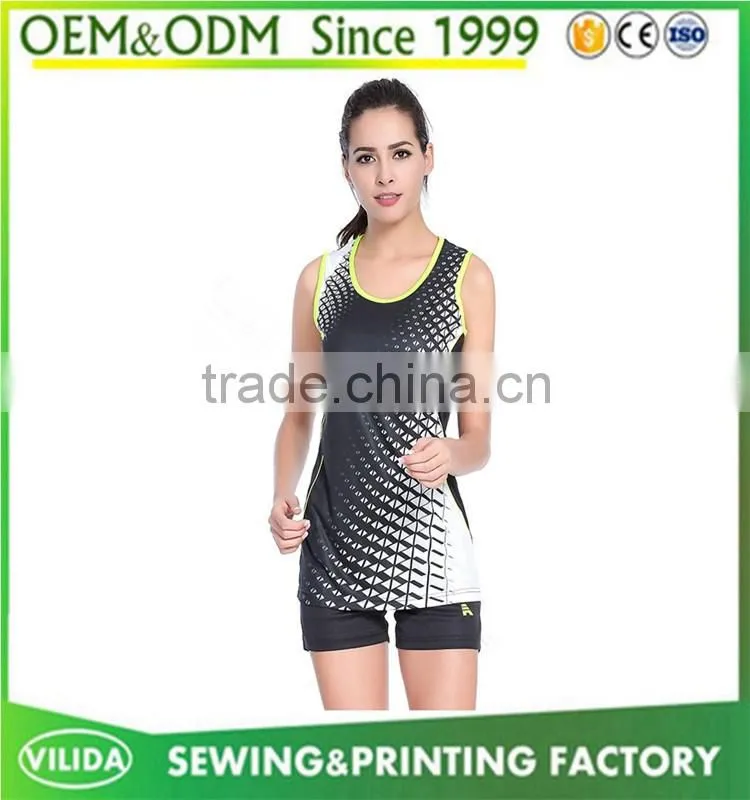 Hot Sale Sublimation Custom Women's Running Wear Cheap Price Men Singlet Jersey