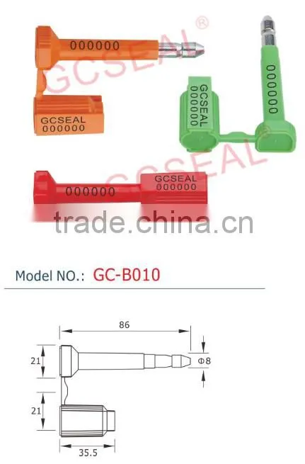 numbered Bolt Seal GC-B010 with Carbon Steel