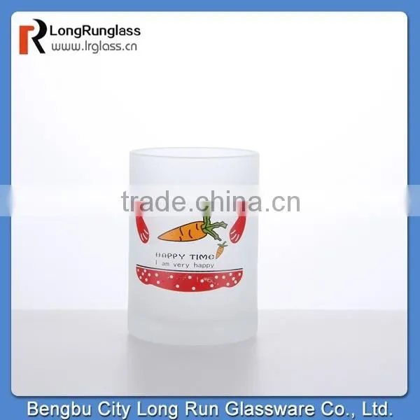 LongRun 296ml colorful sprinting milk glasses with handle, manufacture