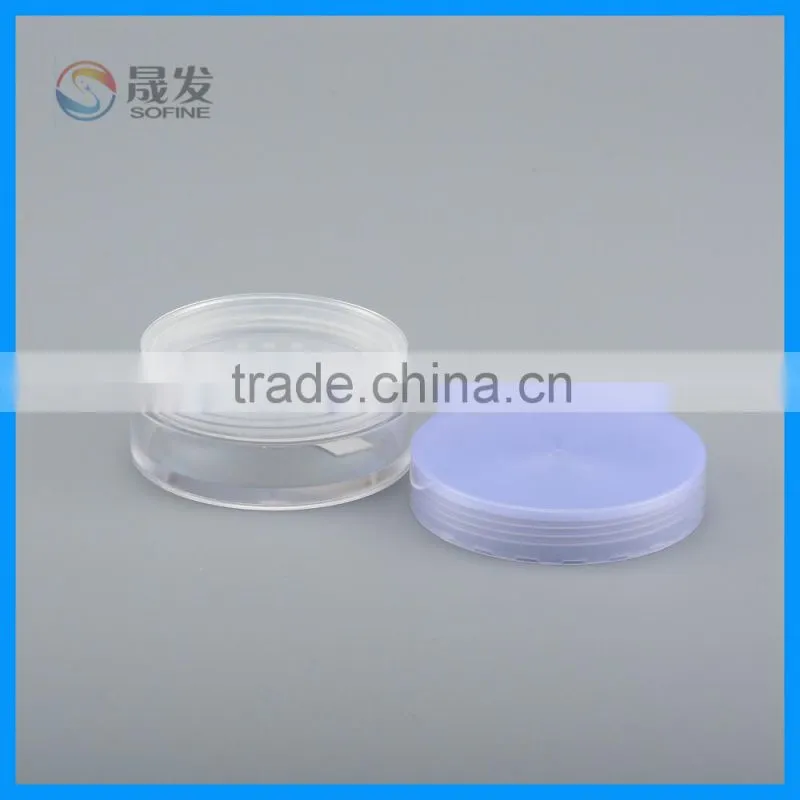 Cosmetic loose powder jar container with sifter