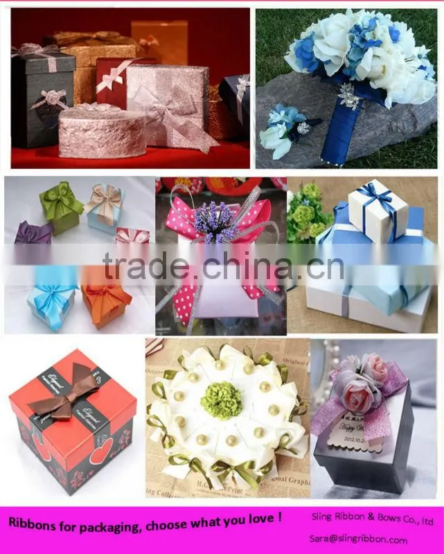 Satin Ribbon With Transparent Hook For Handle Gift Box