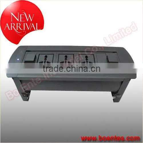 Conference Tabletop Mount Electric Rotating Flip Up Power Socket/Desktop Hidden Outlets for Office Electric Equipment