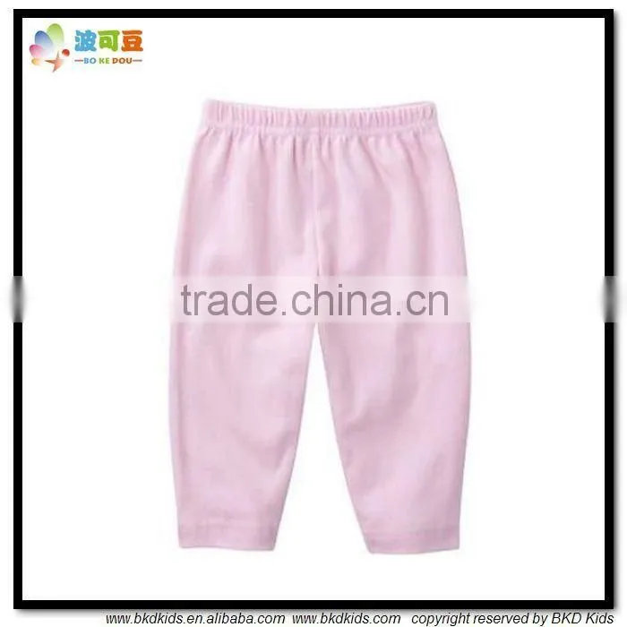 BKD plain cotton pink baby thermal pants