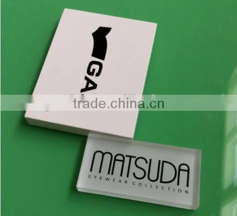 Custom Logo Block Clear Brand Block Acrylic Material Lucite Block