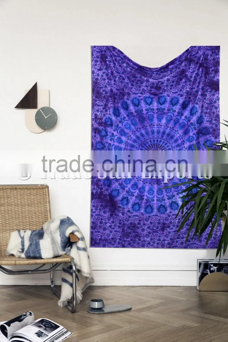 Twin Size Tie & Dye Indian Mandala Hippie Home Decor Wall Art Bohemian Wall Hanging Tapestry