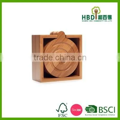 2016 best selling premium bamboo mug coaster wholesale