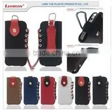 factory price genuine leather phone pouch case cover for nokia e66 n8 for htc one e9s