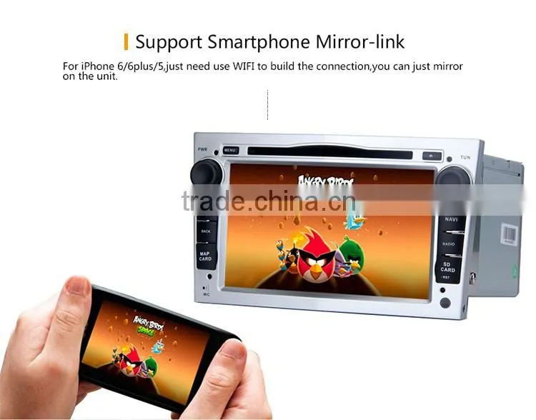 Cheap DDR3 1GB Internal Storage touch screen car dvd player with GPS for opel
