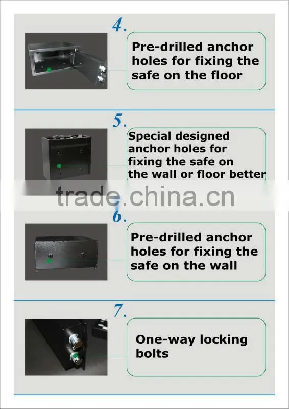 LED digital electronic laptop safe box for hotel