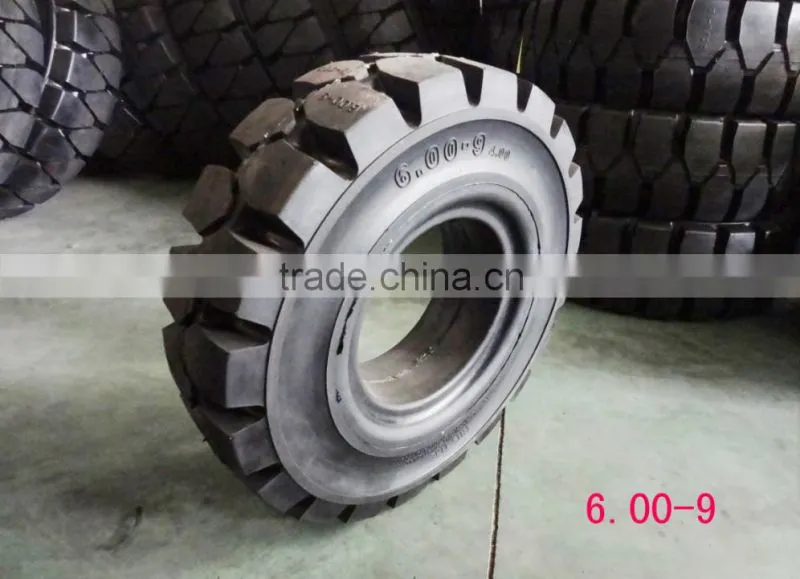 Made in china new product forklift solid tyres 6.00-9