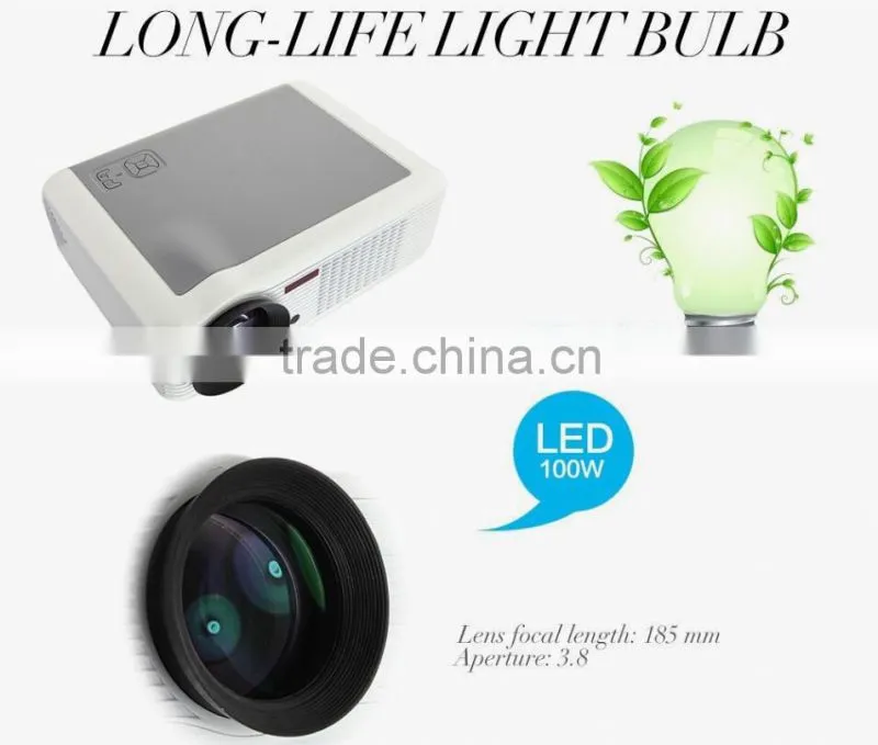 Factory price! Video projector 3D projector with 1800 Lumens for home entertainment