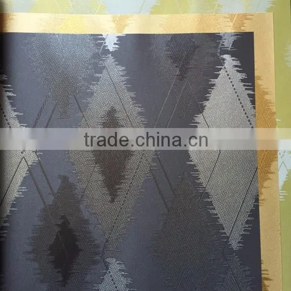 hot washable deep embossed rhombus vinyl wallpaper for home decoration
