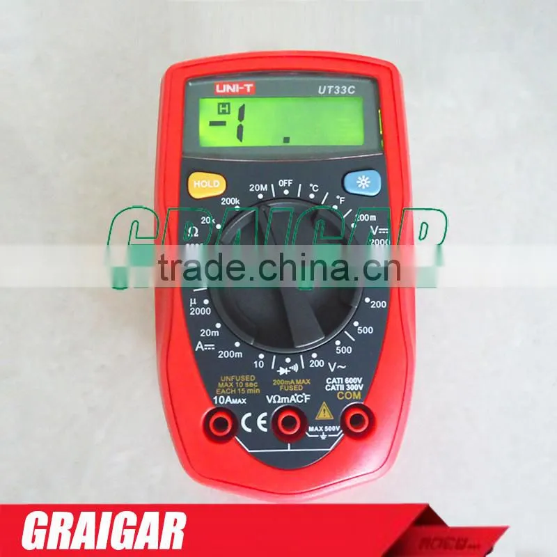 Digital Multimeters Palm Size UNI-T ut33c Diode & Data Hold Super Mini pocket multimeter Measure Temperature