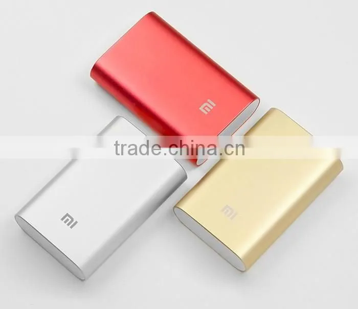 Original Xiaomi 5V 2A 10000mAh Super Mini Power Bank for Smartphone Tablet PC Silver