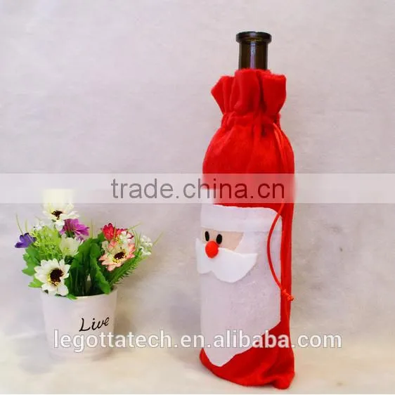 Wholesale high quality super cheap christmas gift wine bottle bags