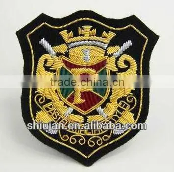 custom handmade Indian metallic thread embroidery patch