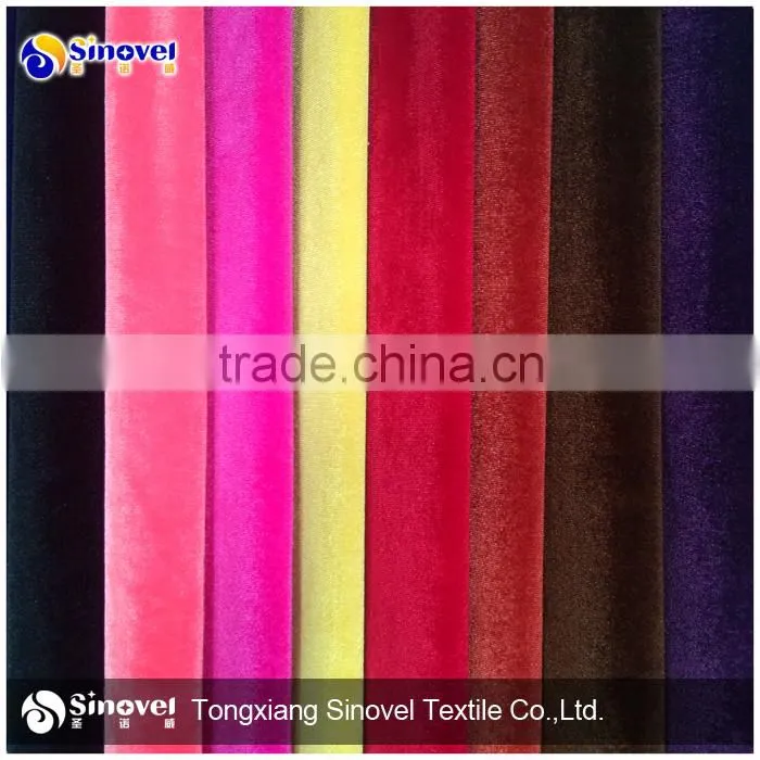 2015 Shiny Span Velvet Fabric for Garment/Women Skirt Fabric