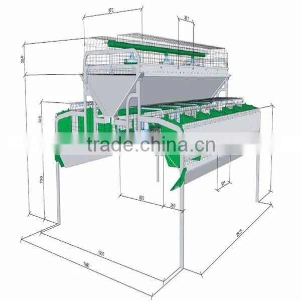 automatic battery cage for rabbit