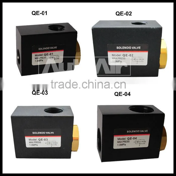 Black Air Valve QE series Quick electric exhaust valve