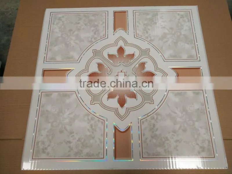 pvc ceiling tiles with size 595*595*7mm, plastic pvc ceiling