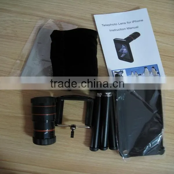 Micro Manual Focus Adjustment 8X Zoom Telephoto Lens Kit For iPhone5/5S