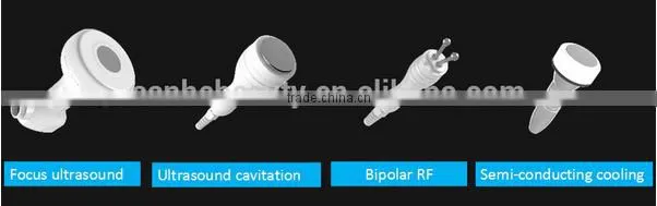 new !! best Focused ultrasound anti cellulite HIFU fat reducing machine / Bipolar RF head for face lifting