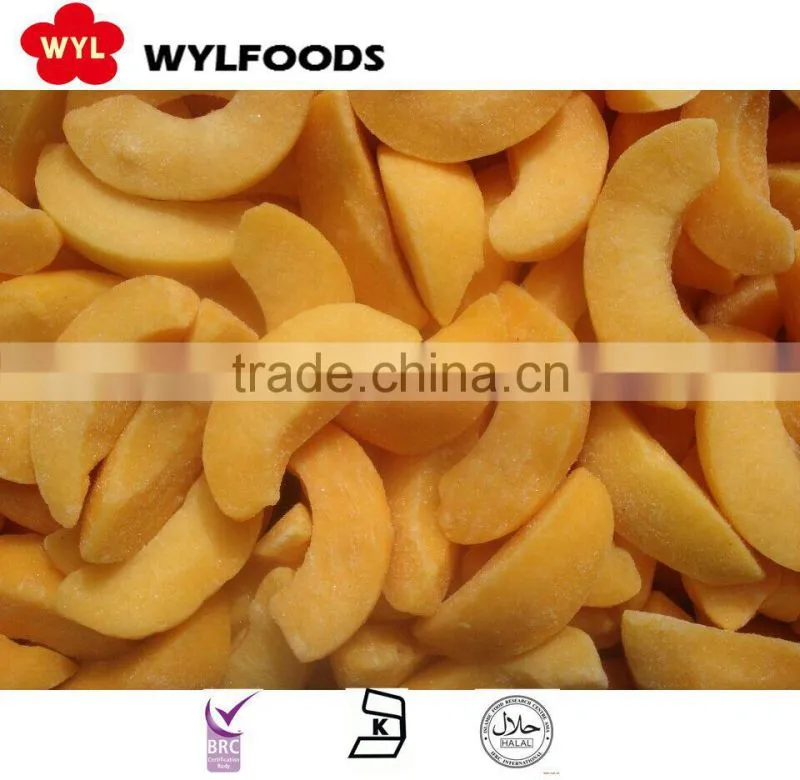 2015 Grade A Frozen IQF yellow peach halves/dices/slices for sale