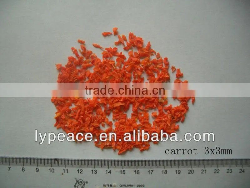 5x5mm ad organic carrot cubes with low suger