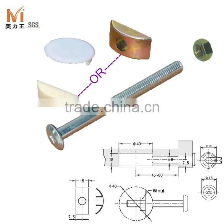 Hardware Type Furniture Joint Connector Bolts