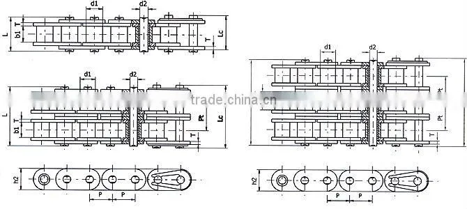A series Heavy series roller chains